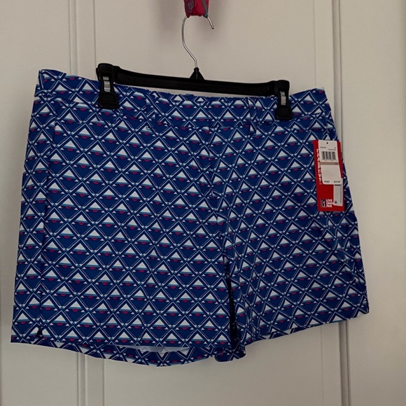 PGA Tour Pants - PGA Tour Princess Blue Patterned Women's Athletic Shorts • NWT • Performance Fit